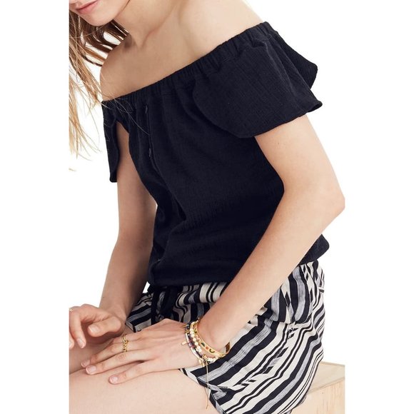 Madewell Texture & Thread Off the Shoulder Top - Picture 5 of 6
